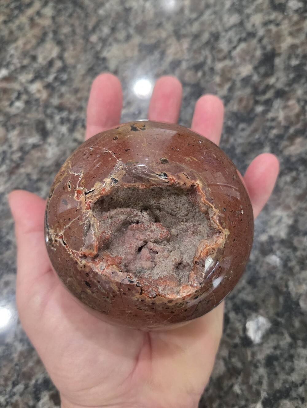 Natural Vesuvianite Geode Crystal Orb Sphere New #7 - Picture 8 of 8